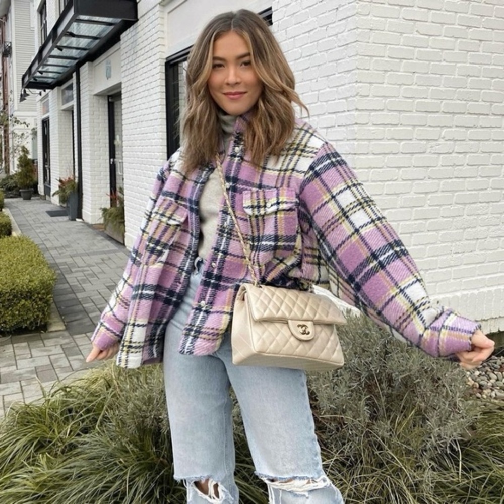 Zara Pink Plaid Shacket